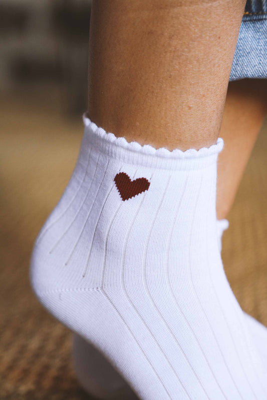 Chaussettes en coton coeur sezane