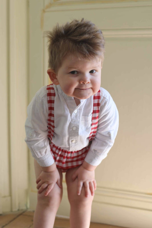 bloomer en coton vichy rouge