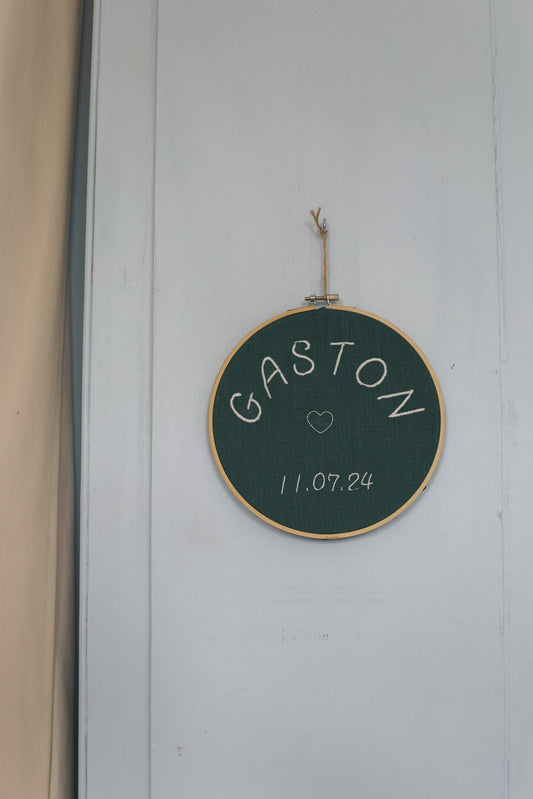 LE DOUX - Cadre en lin personnalisé (EVJF, baptême, mariage, naissance...)