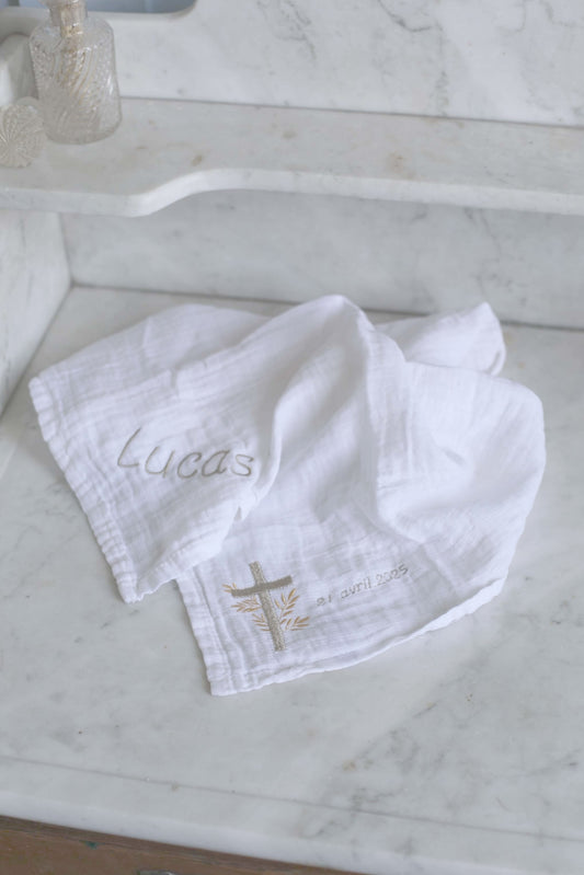 Lange personnalisable baptême