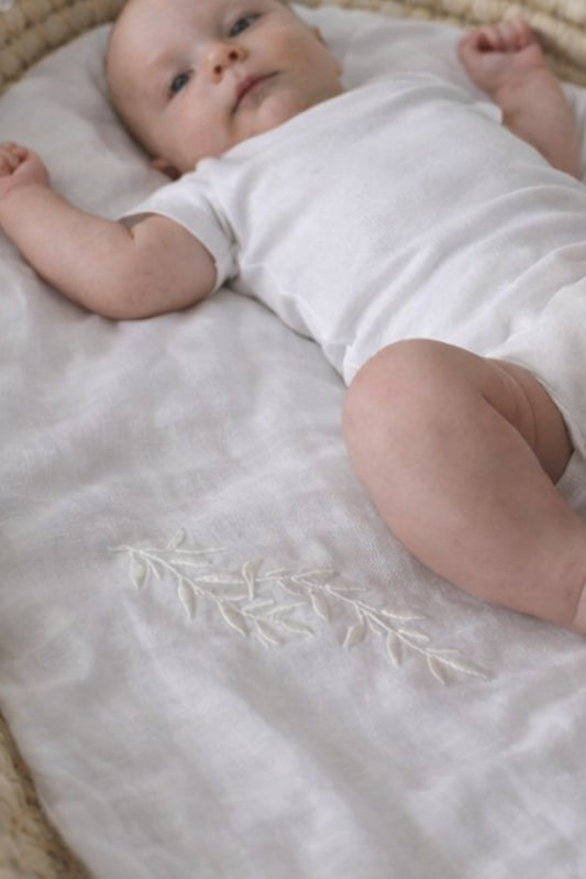 Lange brodé linge d’antan – Personnalisable