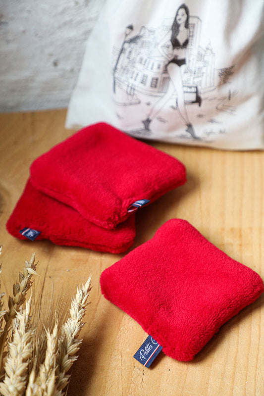 ROUGE AMOUR - Coffret de lingettes lavables