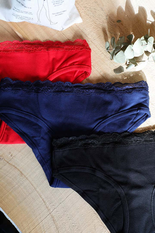 DOUCEUR 1ER RÈGLES - Trois culottes menstruelles