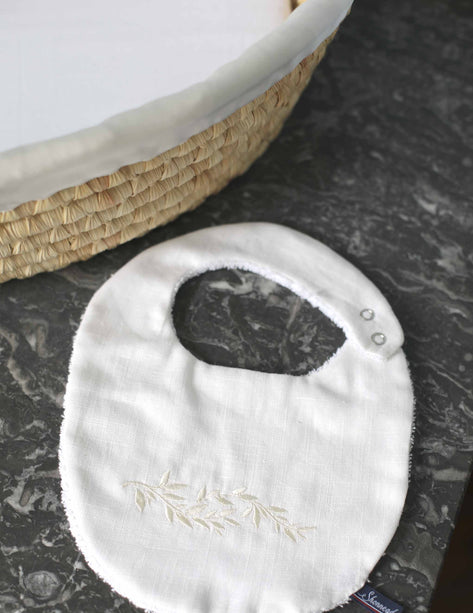 Bavoir - Linge d'antan en lin personnalisé