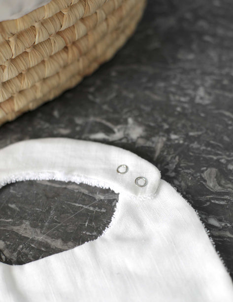 Bavoir - Linge d'antan en lin personnalisé