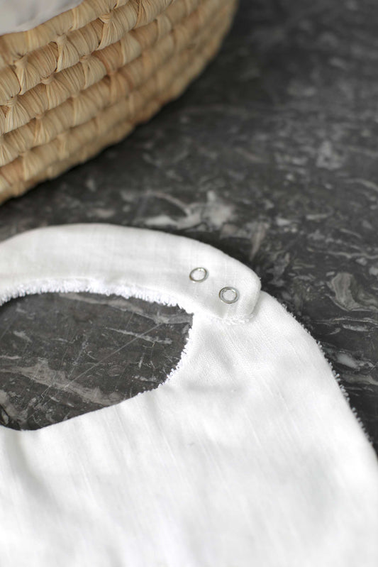 Bavoir - Linge d'antan en lin personnalisé