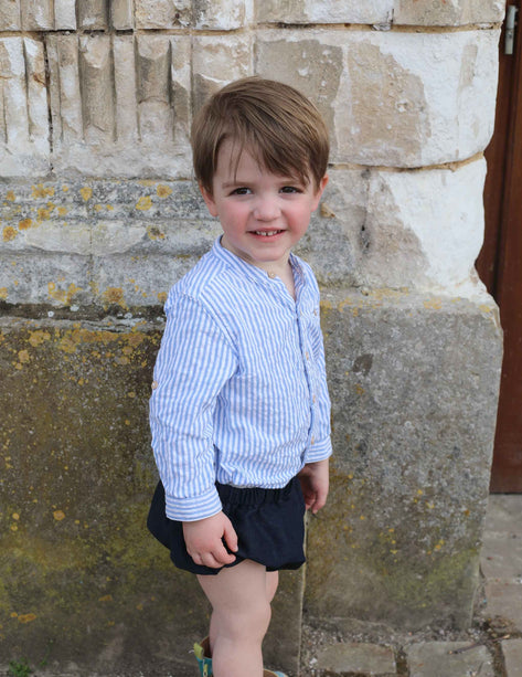 Bloomer en lin marine