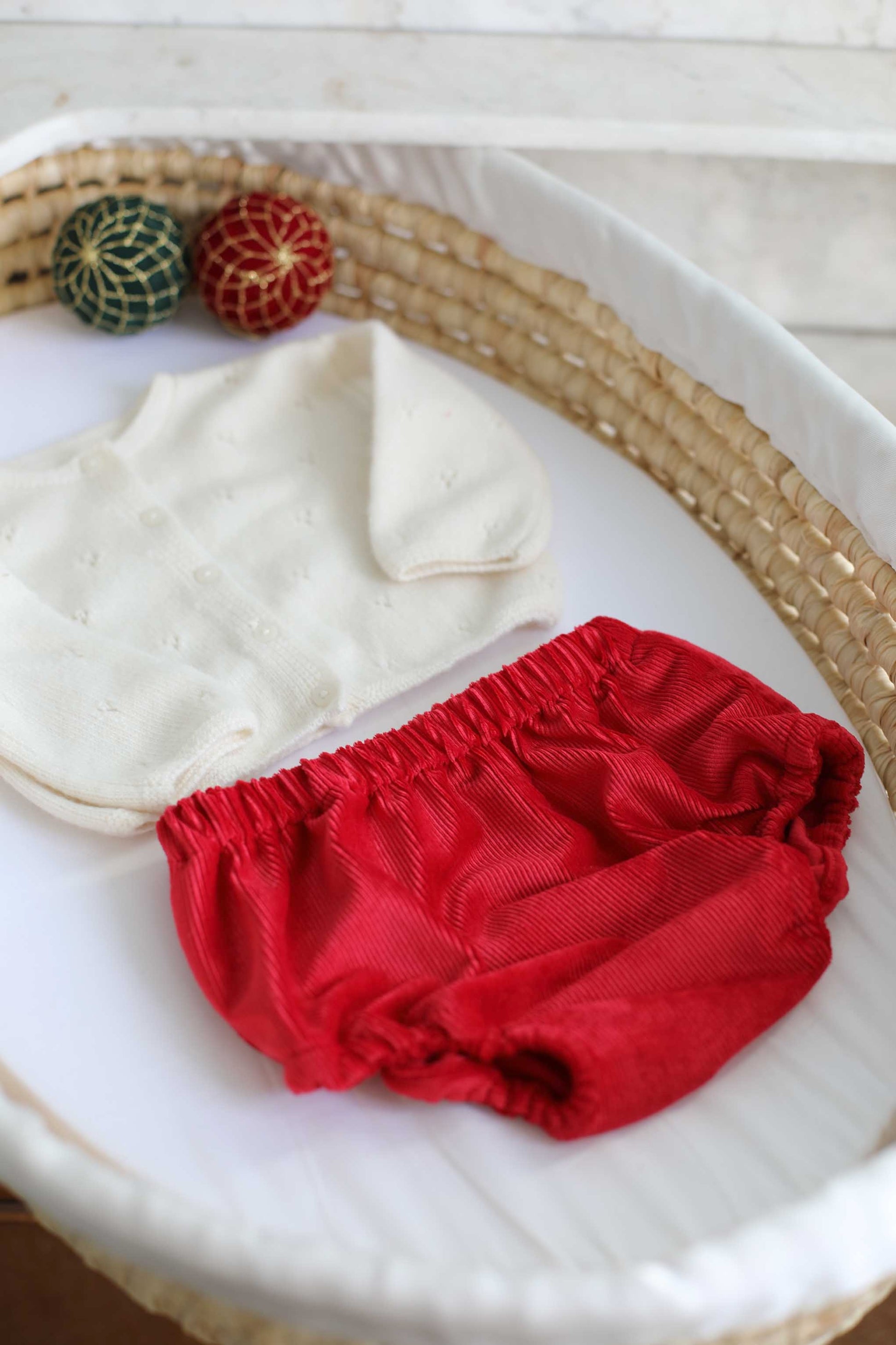 bloomer velour côtelé rouge