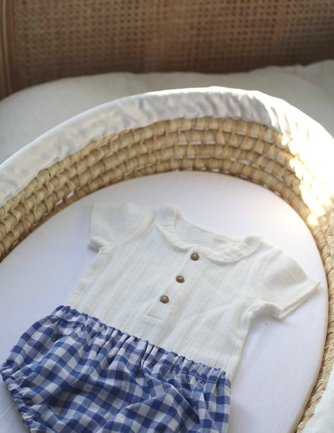 Bloomer bébé vichy bleu