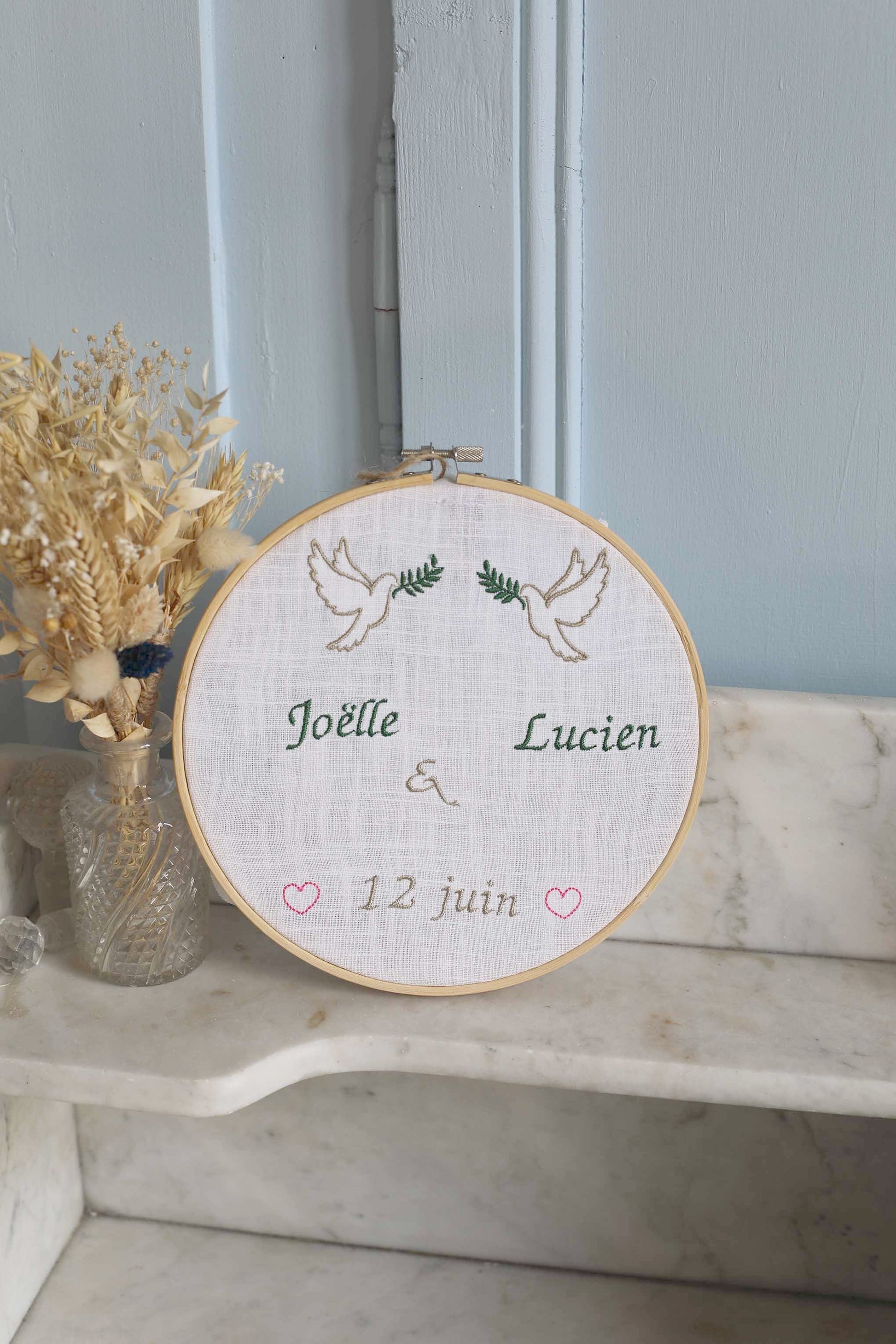 CADRE NAISSANCE BRODÉ L'ÉCRIN DE VIE
