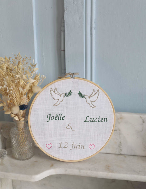 CADRE NAISSANCE BRODÉ L'ÉCRIN DE VIE
