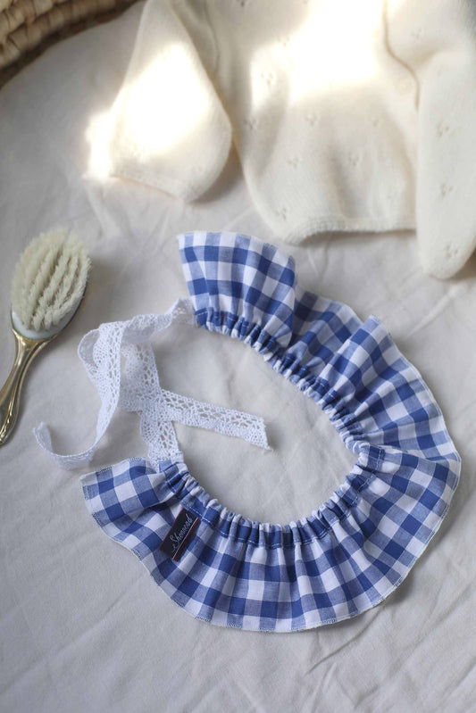 Détail dentelle col vichy bébé — Petit Shonnead