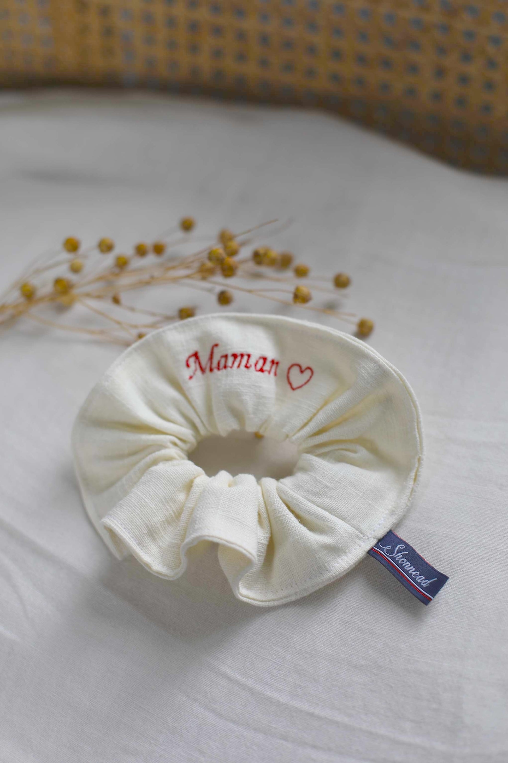 Chouchou 100% Lin - Broderie Maman ❤️ - Shonnead