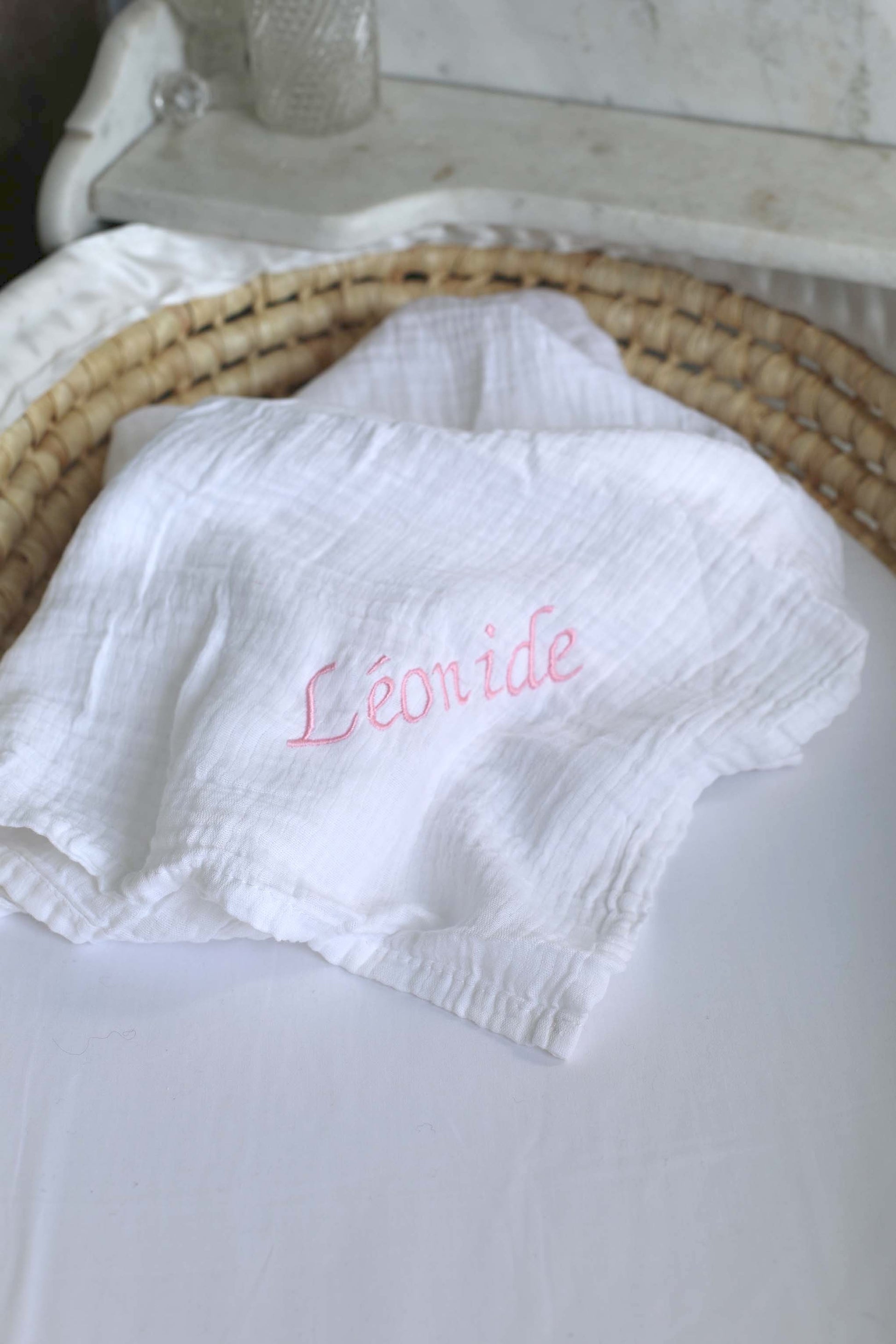 LANGE PERSONNALISÉ (Naissance, baptême...) 🌿