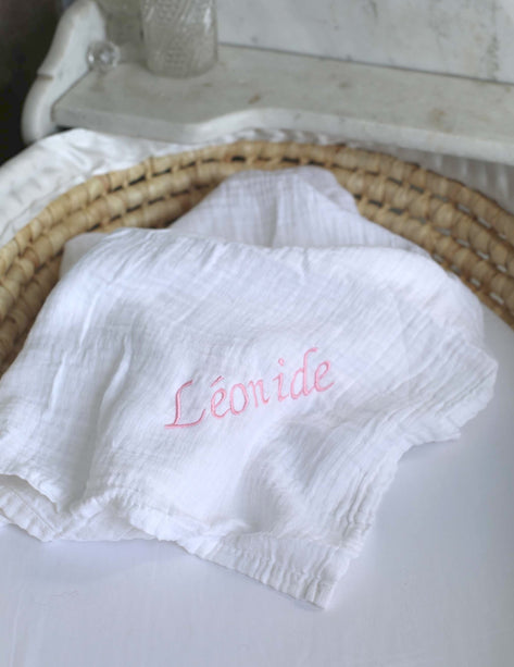 LANGE PERSONNALISÉ (Naissance, baptême...) 🌿