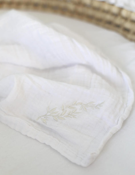 Lange brodé linge d’antan – Personnalisable