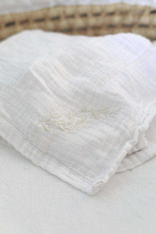 Lange brodé linge d’antan – Personnalisable