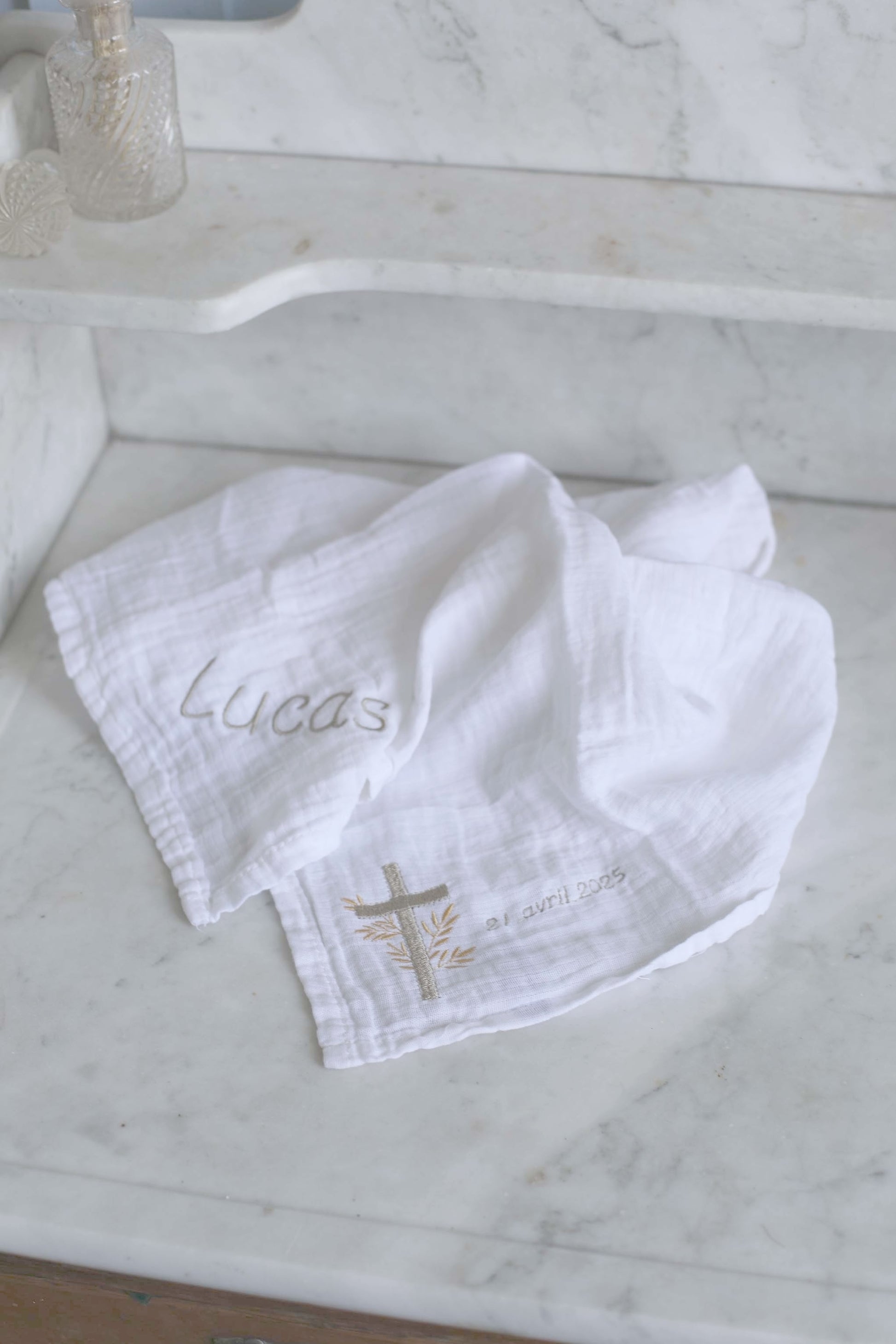 Lange personnalisable baptême