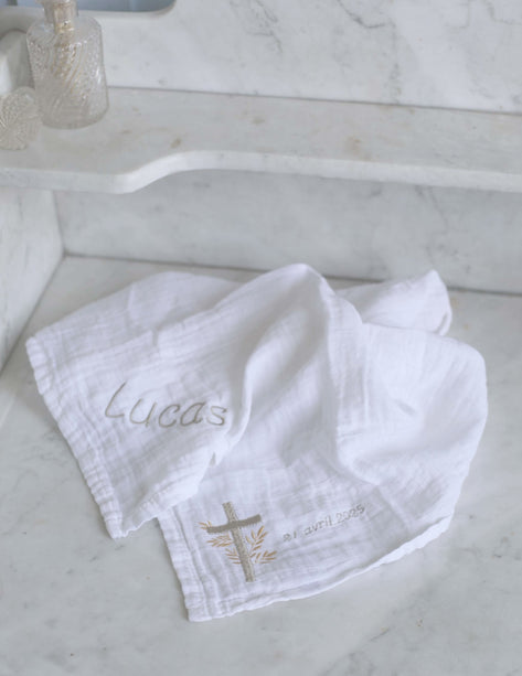 Lange personnalisable baptême