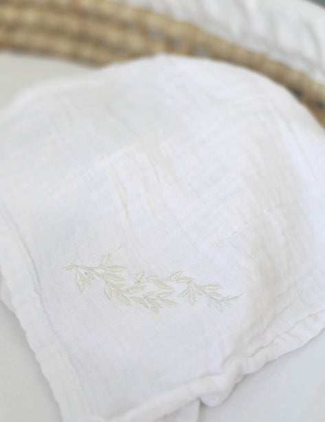 Lange brodé linge d’antan – Personnalisable