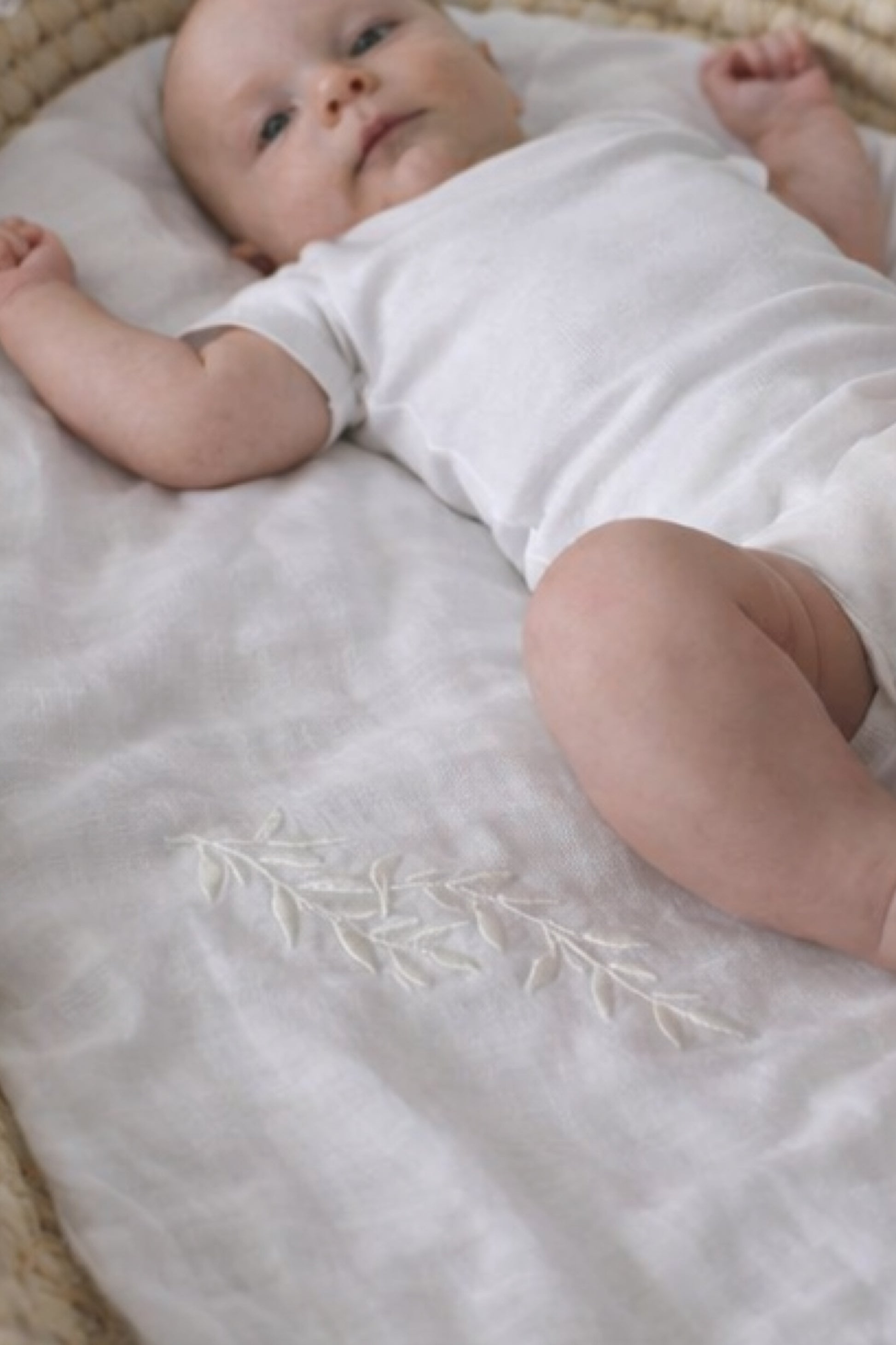 Lange brodé linge d’antan – Personnalisable