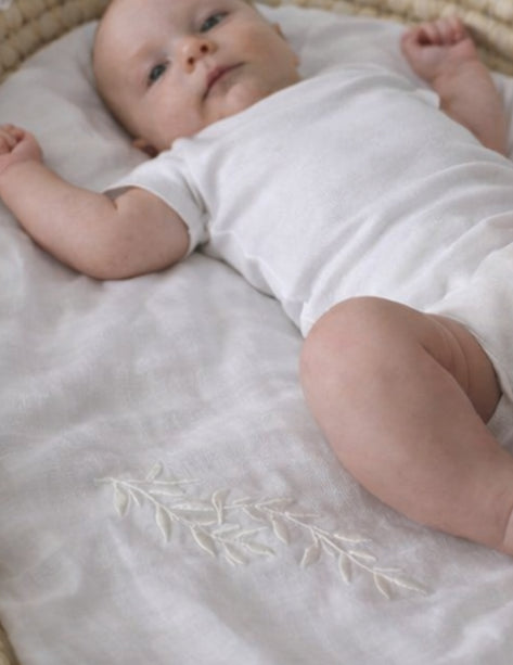 Lange brodé linge d’antan – Personnalisable