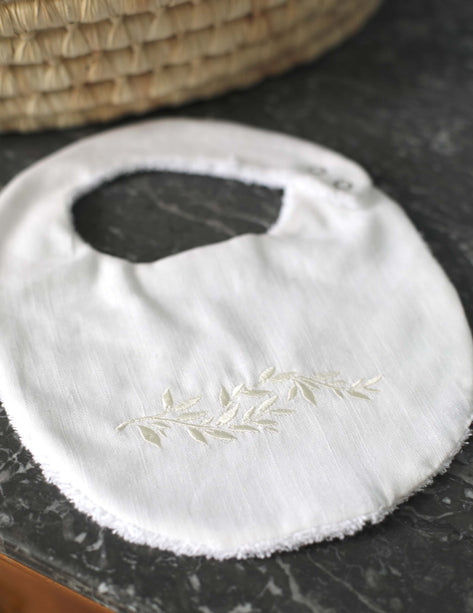 Bavoir - Linge d'antan en lin personnalisé